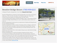 Tablet Screenshot of bensfortbridgeresort.com
